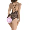 Lencería Sexy con Tirantes de Encaje, Atractivo Conjunto de una Pieza, Atrevida Ropa de Dormir Transparente, Apasionado Uniforme 642