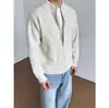 Nuevos cárdigans de otoño e invierno, suéteres de punto, chaquetas unisex de color liso con cremallera, populares de moda, comercio exterior transfronterizo, venta al por mayor