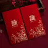 Sobre Rojo para Boda Grande, Mediano y Pequeño Set con Palabras Felices Mini Sobre Rojo Bloqueador de Puerta Bolsa de Papel para Sobre Rojo de Boda Nuevo
