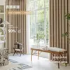 Novas Cortinas Blackout Redutoras de Ruído Cor Chá com Leite Cacau Algodão Estilo Creme Simples para Sala de Estar, Quarto e Varanda
