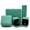 Nueva caja de embalaje de joyería de cuero PU con botón a presión redondeado, caja de regalo de alta gama para anillos, colgantes, joyas, collares, fabricantes