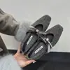 Zapatos de tacón bajo con lazo de felpa y forro, estilo coreano, para mujer, colección Otoño/Invierno, con tacón grueso, material de lana, tipo Mary Jane