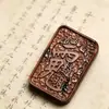 Amuleto de Seguridad de Madera de Azufaifo Golpeada por el Rayo, Juego de 46 Piezas, Amuleto Morado, Herramienta Ritual Taoísta, Accesorio Portátil, Material Viejo, Color Oscuro, con Cordón, Enviado