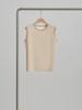 Camiseta sin mangas de seda morera de verano con cuello redondo de seda, camiseta básica sencilla y moderna de color liso para mujer