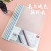 Carpeta A4 con clip de varilla en forma de gota para estudiantes, transparente, para sujetar hojas de examen, clip de varilla triangular Morandi, carpeta de inserción al por mayor