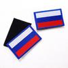 Emblema bordado por computador, bandeira russa, velcro, patch bordado dupla face, emblema bordado autoadesivo, braçadeira