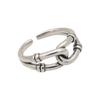 Anillo simple de estilo retro frío de Dongdaemun ins de Corea del Sur, anillo de cadena abierta personalizado para hombres y mujeres, red de moda roja