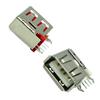 Conector USB AF hembra con asiento hembra, 4 pines, cuerpo corto, borde recto, directo de fábrica