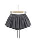 Pantalones Cortos Culotte Casuales Europeos y Americanos, Aspecto Adelgazante y Más Alto, Falda Corta Versátil de Cintura Elástica con Cordón, Falda Tutú, Falda de Capas, Leggings