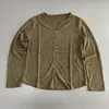 Estilo francês suave, gola V pequena, novo para o outono, respirável, diário, manga longa, pulôver, top de malha versátil e modelador para mulheres
