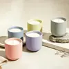 Frasco de Cerámica Mate de Cinco Colores Morandi para Cera Aromática Ambiente Nórdico Suave para el Hogar Taza de Cera de Alta Calidad