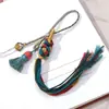 Bolsa de Piña Colgante Juguete Estilo Antiguo Cuerda Colgante para Pieza de Mano Bolsita Colgante para Coche Accesorios Decorativos Semiacabado Borla Pequeña Multicolor Lote