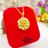Colgante Femenino Chapado en Oro Vietnamita, Colgante Floral para Mujer, Joyería al por Mayor de Colgante Floral Chapado en Oro de Latón