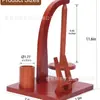 Suporte de lã de madeira com ventosa magnética, suporte para celular com gancho, tubo de agulha, suporte de eixo de fio, porta-bolas de lã, tear de fio rotativo para tricô