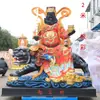 O templo dedicado ao deus da riqueza resina Buda deus da fortuna montado em tigre Zhao Gong Ming Wu deus da riqueza 1,6 metros 1,8 metros
