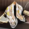 Nuevo Estilo Estilo Fragante Bufanda Camelia 90cm Bufanda Twill Lujo Ligero Elegante Bufanda Cuadrada Grande Chal Protector Solar Pañuelo para la Cabeza Mujer