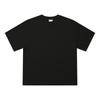 Camiseta de Algodão Puro Fio Duplo com Gola Redonda e Manga Curta de 310g Cor Doce Solta Ombro a Ombro Manga 3/4 para Homens e Mulheres Tendência e Versátil