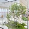 Árvore de Bordo Verde Simulação Bordo Verde Grande Decoração de Interior Árvore Falsa Chão da Sala de Estar Paisagem Nórdico ins Plantio Verde Bordo Vermelho