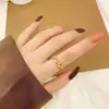 Vietnam oro arena galvanoplastia oro real moda simple anillo impreso corazón a corazón femenino comercio electrónico transmisión en vivo suministro de fábrica al por mayor