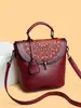 Bolso Cubo Nuevo Bolso Cruzado Bolso de Hombro Retro para Mujer Hecho a Mano Color Limpiado Versátil Gran Capacidad Bolso de Moda Transfronterizo para Mujer