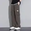 Pantalones Cargo de Seda de Hielo para Hombre, Verano Delgados Estilo Americano Modernos Sueltos Rectos Caída Deportivos Casuales Largos de Secado Rápido