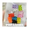 Caramelo Pop Osito de Goma Grande Joyería DIY Pendientes Bolso con Cuentas Accesorios Cinturón Colorido Agujero para Colgar Colgante de Dibujos Animados