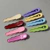 Presilha de Cabelo Creme Lagarta Anti-Arranhões Rosa Menina Metal Presilha de Cabelo Doce Ins Simples Combina com Tudo Acessórios de Cabelo Presilha de Cabelo