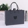 Bolsa de Hombro de Fieltro de Lana con Forma de Oso de Gran Capacidad, Personalizable con Logo, Adecuada para Eventos de Negocios Corporativos, Bolsa de Regalo Portátil de Fieltro