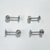Accesorios para uñas de hueso de oído de acero de titanio, copa de taza para taladro adhesivo, taza para oído, poste de circón adhesivo, joyería para piercing de acero inoxidable