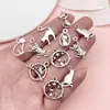 10 Colgantes de Gato Hueco de Plata de Tíbet Animales Lindos de Dibujos Animados Accesorios para Pulsera DIY Accesorios para Pendientes