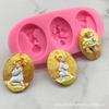 Molde de Silicone Menino Menina Oração Molde de Fondant Chocolate Suprimentos para Assar e Decorar Bolos Molde Bandeja de Gelo