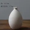 Jarrón Pequeño de Cerámica B&B Hogar Arte Adornos Adornos de Flores Secas Cerámica Cocida sin Esmalte en Blanco Estilo Escandinavo Ins
