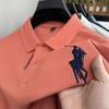 2026 Nueva Camiseta de Verano para Hombre de Manga Corta Color Sólido Ropa para Hombre con Cuello Camisa Polo Bordada de Gama Alta Top para Hombre