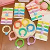 Anillo para el cabello de toalla de alta elasticidad de color caramelo para niños, coleta alta para niñas, tendones de goma que no dañan el cabello, dulce cuerda para el cabello de niña, nuevo