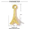Colar Pingente Colar de Aço Titânio Doce Coração de Violino Pingando Óleo Transfronteiriço DIY Acessórios de Joias de Aço Inoxidável para Mulheres Torre