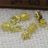Accesorios para pequeños peces dorados de cobre fundido de 8 x 17 mm, accesorios para pendientes de horquilla antiguos para bricolaje