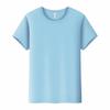Verano nuevo manga corta algodón peinado urbano casual cuello redondo top color macarrón comercio exterior en stock entrega de una pieza