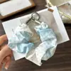 Scrunchie Floral Xadrez Fofo, Alça de Celular, Cordão de Tecido para Pulso, Anti-Perda para Garrafa de Água, Bolsa, Chaveiro