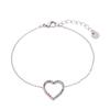 Pulseira europeia e americana transfronteiriça nova oca amor micro diamante aço titânio feminino moda simples temperamento joias de aço inoxidável feminino
