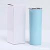 Copo Emagrecedor 20oz Transfronteiriço Aço Inoxidável 304 Copo Reto com Canudo para Carro Copo Térmico para Sublimação Copo Frio Atacado