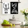 Venda Quente Transfronteiriça Toalha de Cozinha Caveira Divertida Escura Decoração de Halloween Limpeza Panos de Mesa Pano de Lavar Louça