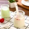 Botella de Vidrio para Hornear Doméstica con Tapa, Botella para Pudín, Copa para Mousse de Gelatina, Botella de Leche para Gelatina Casera, Vaso de Yogur para Niños
