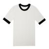 Camiseta Top Manga Curta Gola Redonda Malha Tencel Fina Slim Fit Sem Costura Color Block Seda Gelada para Mulheres - Primavera e Verão