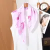 Bufanda de Seda para Mujer 2026 Nuevo Estilo Bufanda para Cuello con Acabado de Alta Gama, Bufanda Delgada de Verano, Pañuelo Cuadrado Pequeño para Combinar con Camisas, Accesorio para Cuello