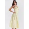 Moda Internacional Amazon Sexy Ajustado à Cintura Franzido Vestido Longo com Fenda Estilo Francês Vestido Longo de Alça de Alta Qualidade para Mulheres