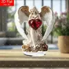 Nuevas Decoraciones Navideñas: Portarretratos Acrílico Bohemio con Tarjeta de Inserción, Manualidades Transfronterizas con Forma de Corazón Estilo 2D, Diseño Plano