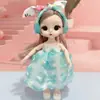 Caixa de presente com traje de princesa para boneca de 17cm, roupas para instituições de treinamento de crianças e meninas, podem ser trocadas, atacado