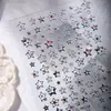 Nuevas Pegatinas para Uñas 3D de Dibujos Animados Láser Coloridas con Forma de Corazón, Decoraciones para Uñas Autoadhesivas Impermeables de Larga Duración