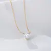 Nicho Luz Luxo Design Em Forma de Coração Zircon Pingente Colar s925 Sterling Silver Simples Clavícula Cadeia Shake Tone Live Style