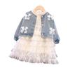 Ropa para Niños al Mayoreo Trajes para Niñas Primavera y Otoño 25 Nuevos Vestidos para Niños Chaquetas de Mezclilla para Niñas Vestidos de Princesa para Bebé